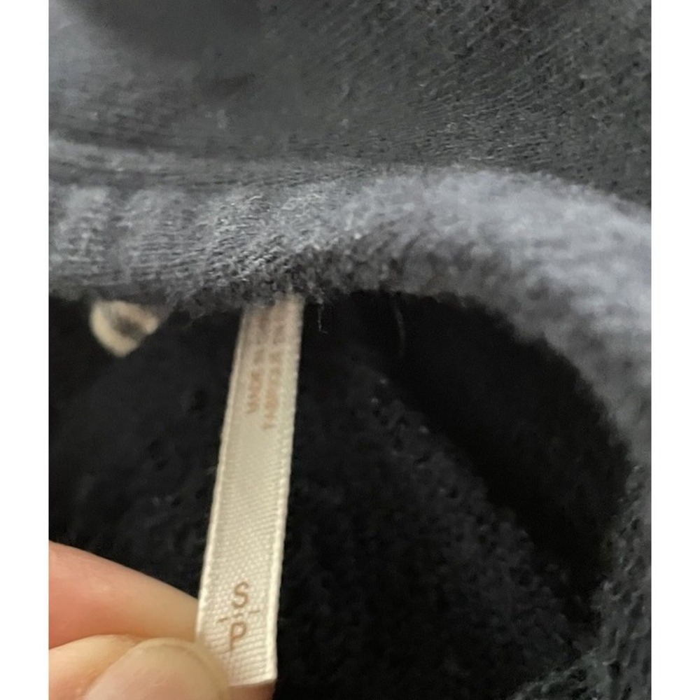 Free People Double Weave Light Denim Distressed Jacket Navy Hoodie Insert Small - Picture 5 of 5